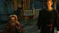 Owain Arthur with Charles Edwards in The Rings of Power | Image via Instagram: amazonmgmstudios